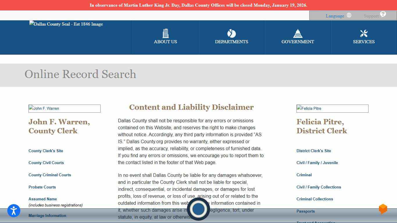 Dallas County | Online Record Search
