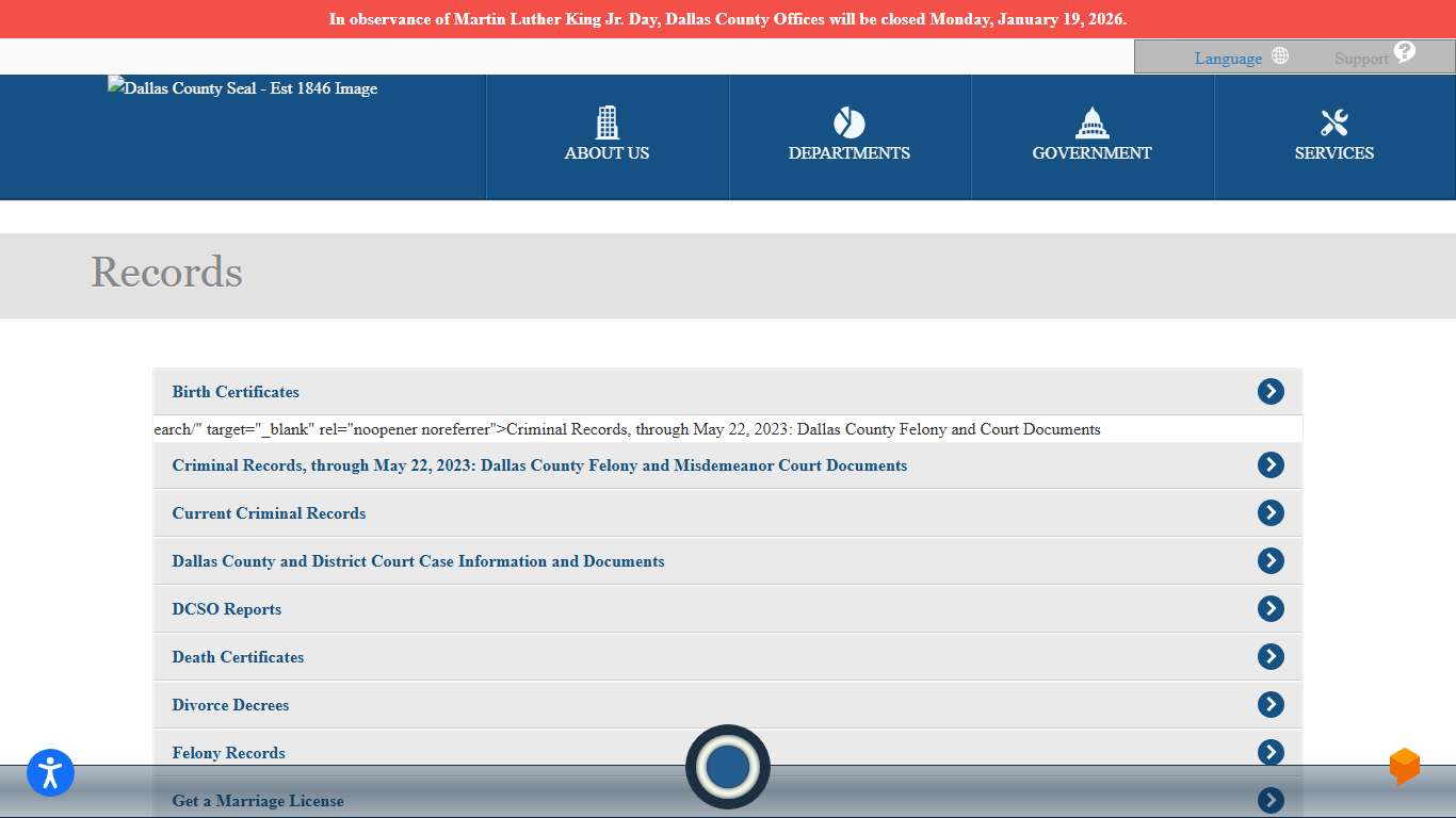 Dallas County | Records